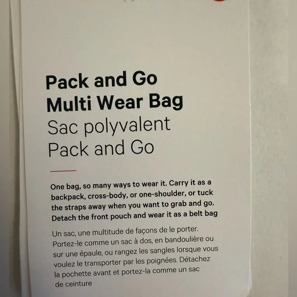 Lululemon Pack and Go Multi Wear Bag - Picture 6 of 11